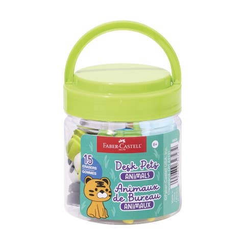 Desk Pets - Animal Themed Set of 15 Erasers
