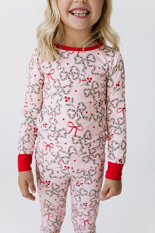 Mistletoe Bows Two Piece PJs