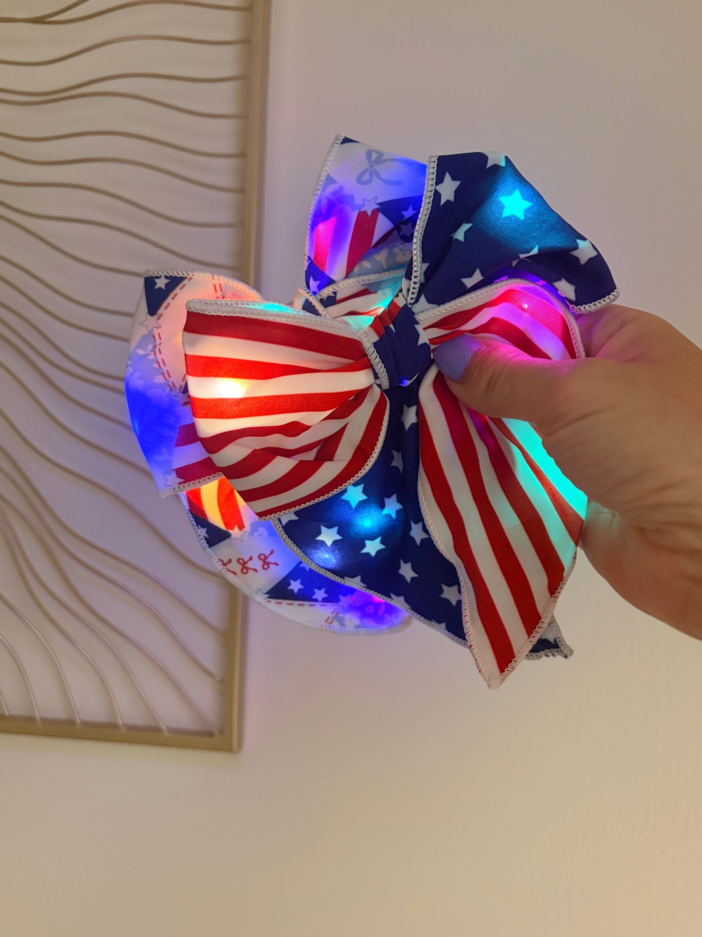 USA ribbon Light Up Sailor Clip