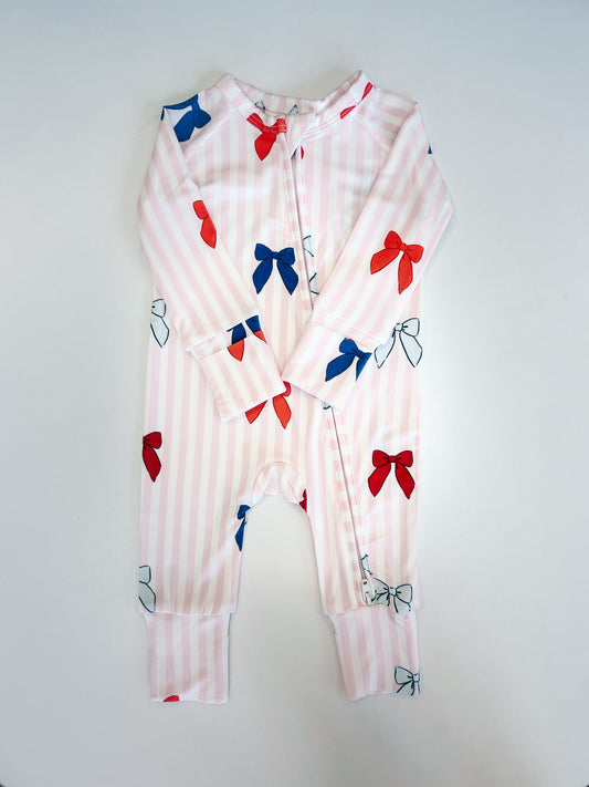 IMJ Liberty Bow Zipper Romper