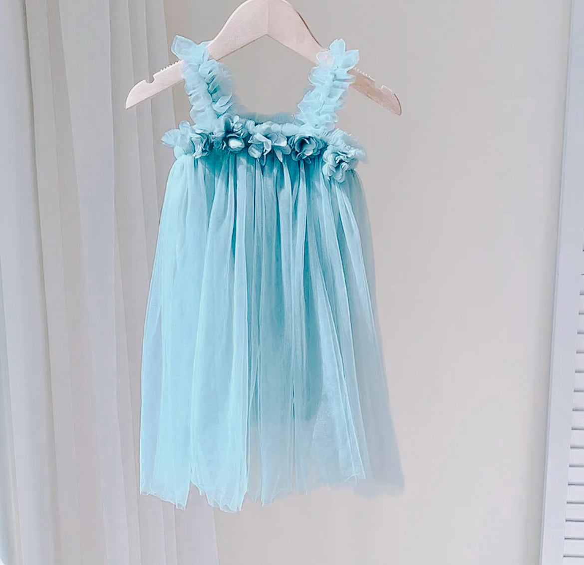 Summer Tulle Dress in Teal