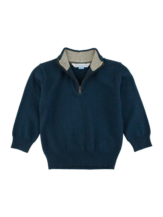 Dark Navy Quarter Zip Sweater