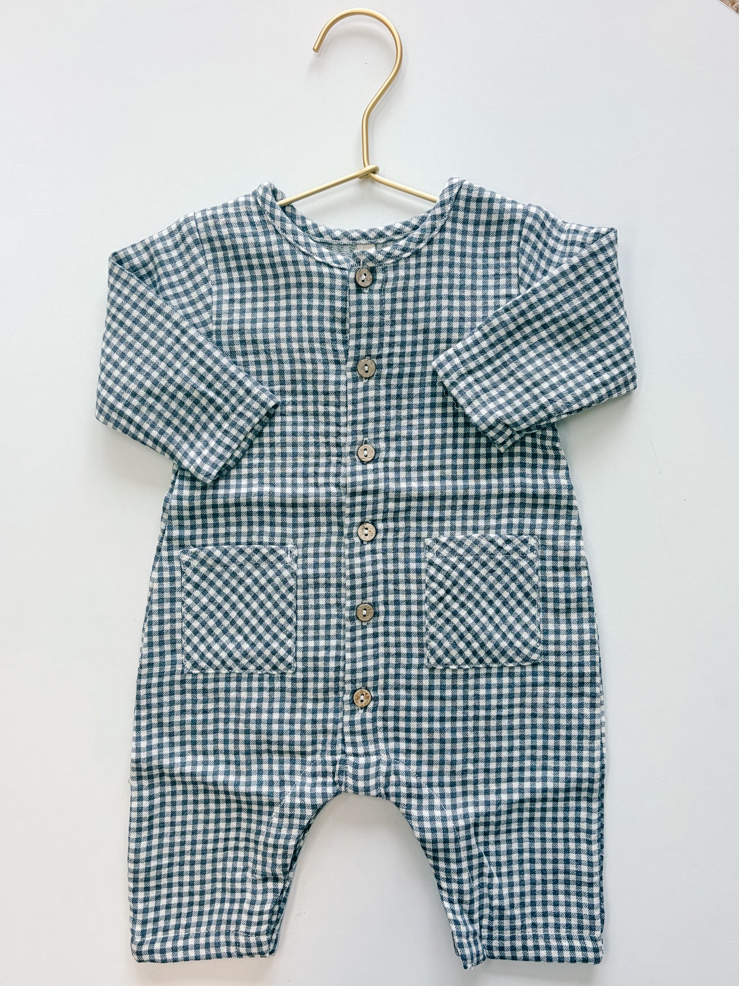 Woven Gingham Jumpsuit