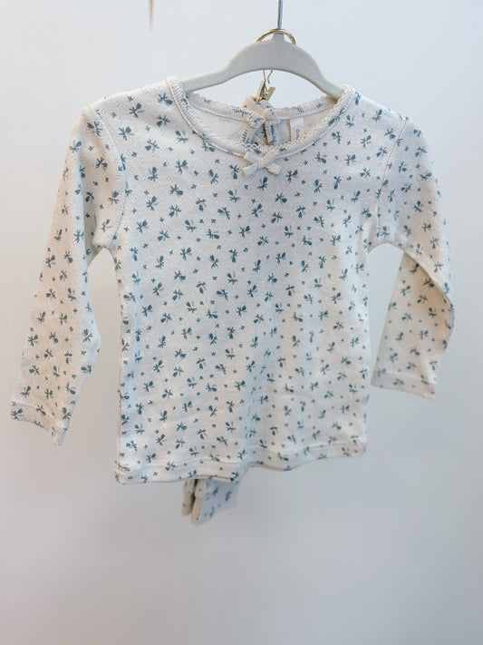 Pointelle Blue Ditsy Lounge Set