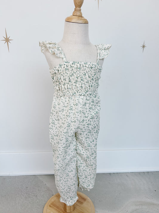 Paisley Smocked Ruffle Jumpsuit