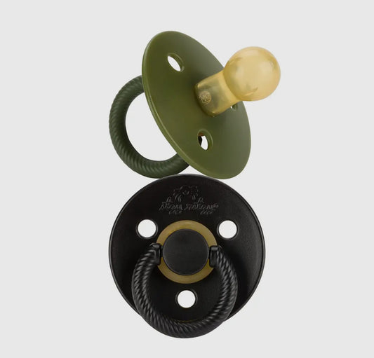 Natural Rubber Paci Set - Camo + Midnight