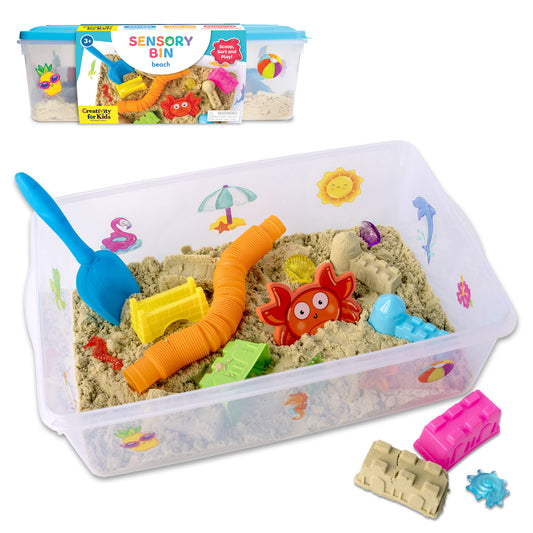 Sensory Bin Beach Activity Bin for Kids