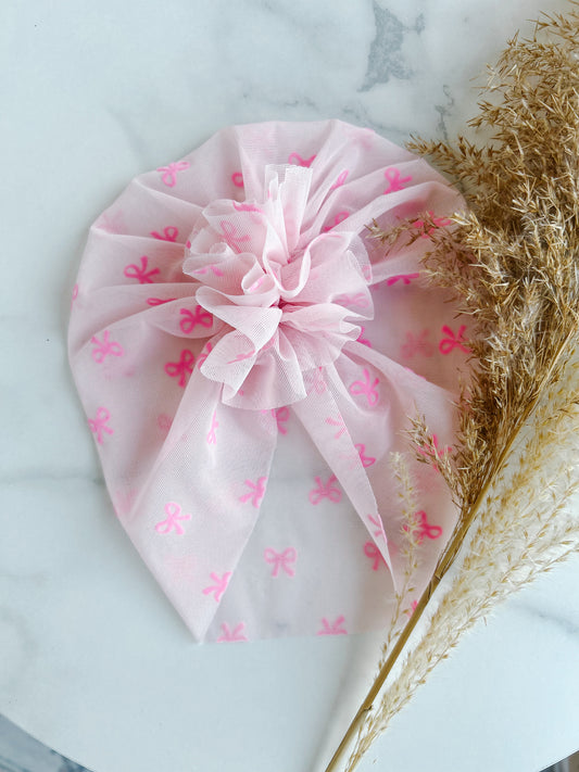 Mesh Coquette Bow Turban