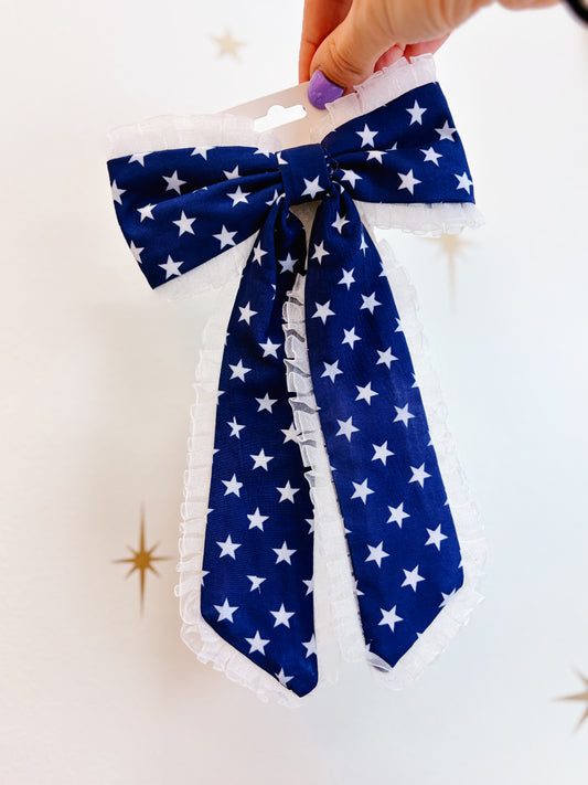 Freedom Star Ruffle Bow