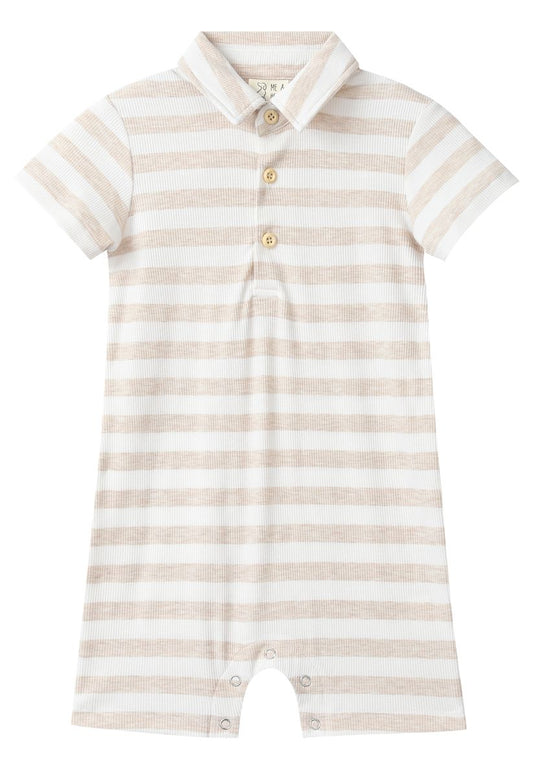 Drift Romper - Tan Stripe