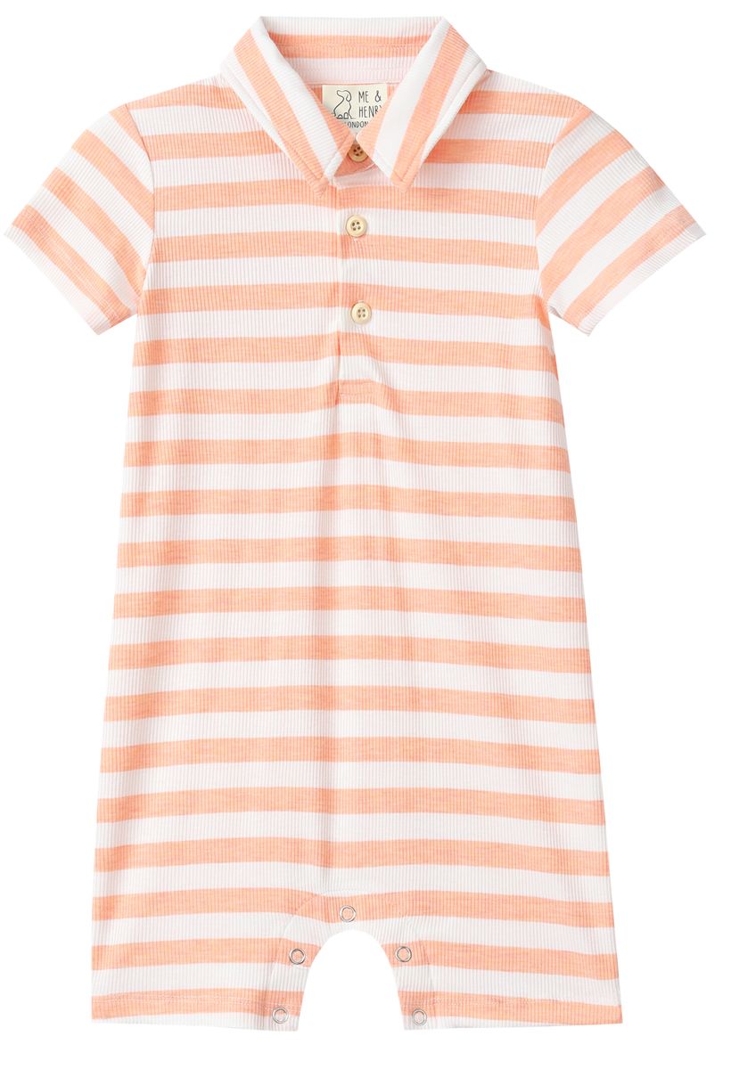 Drift Romper - Orange Stripe