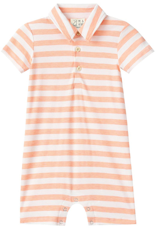 Drift Romper - Orange Stripe