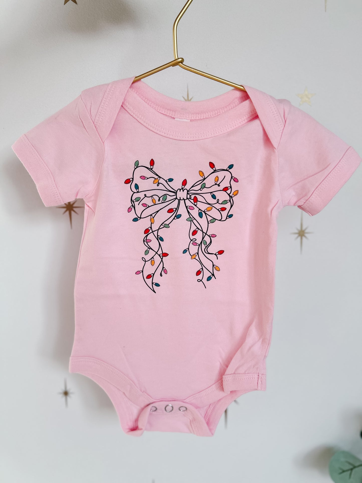 Coquette Christmas Bow Onesie