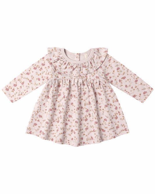 Ruffle Collar Jersey Dress - Garden