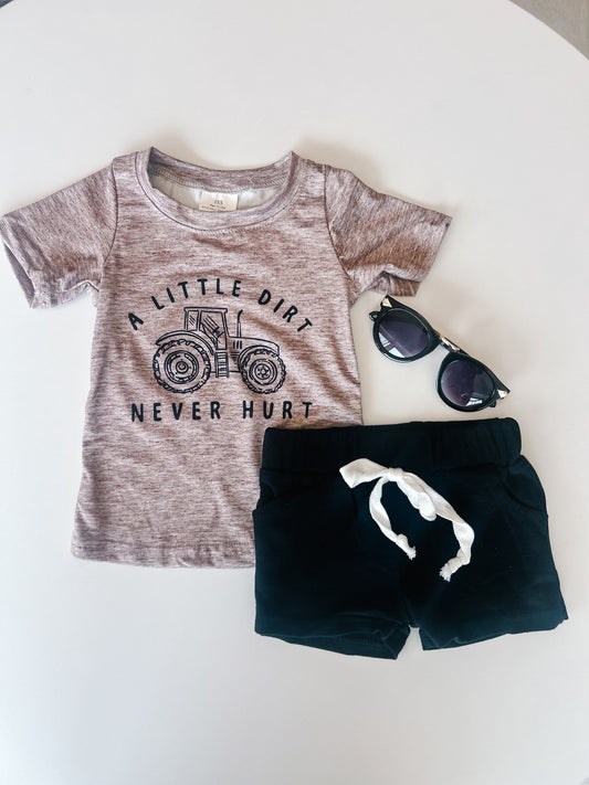Draw String Shorts in Black