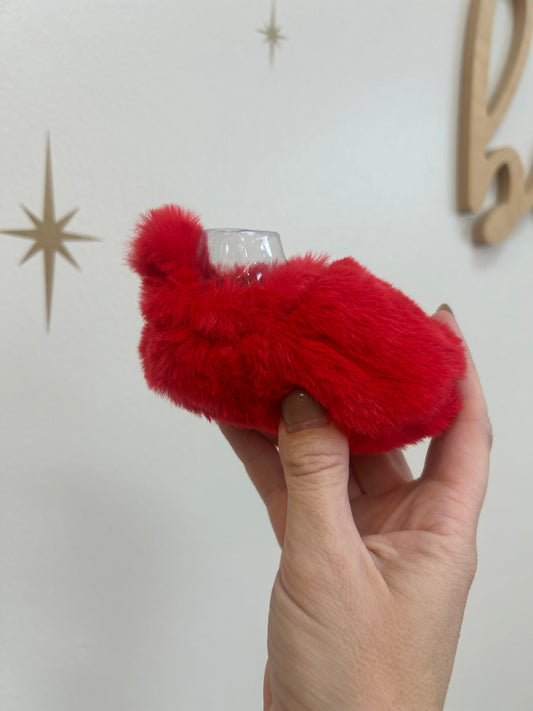 Plush Red Slippers 0-9 months