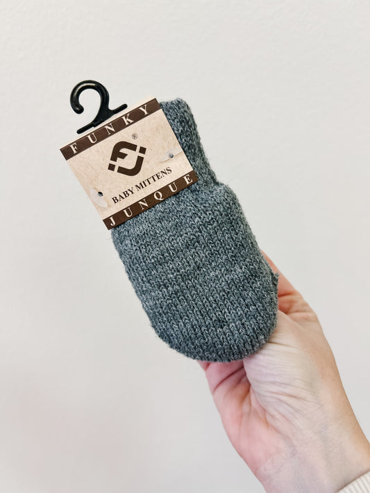 Baby Mitten - Heather Grey
