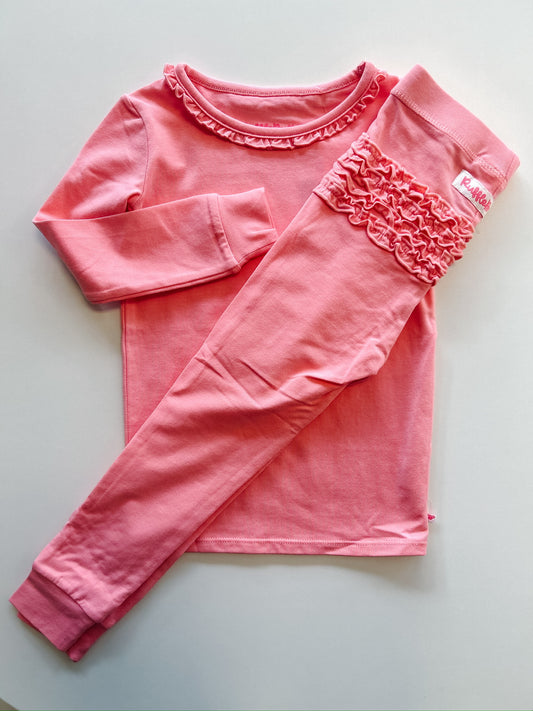 Bubblegum Pink Ruffle 2 Piece Set