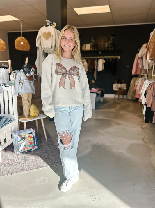 Coquette Football Crewneck