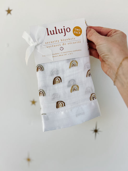 Lulujo Security Blankets - Rainbow 2 pack