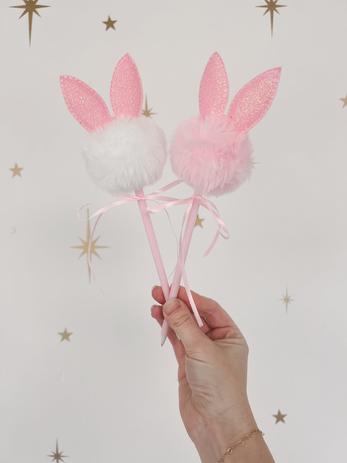Bunny Plush Pom Pom Pen