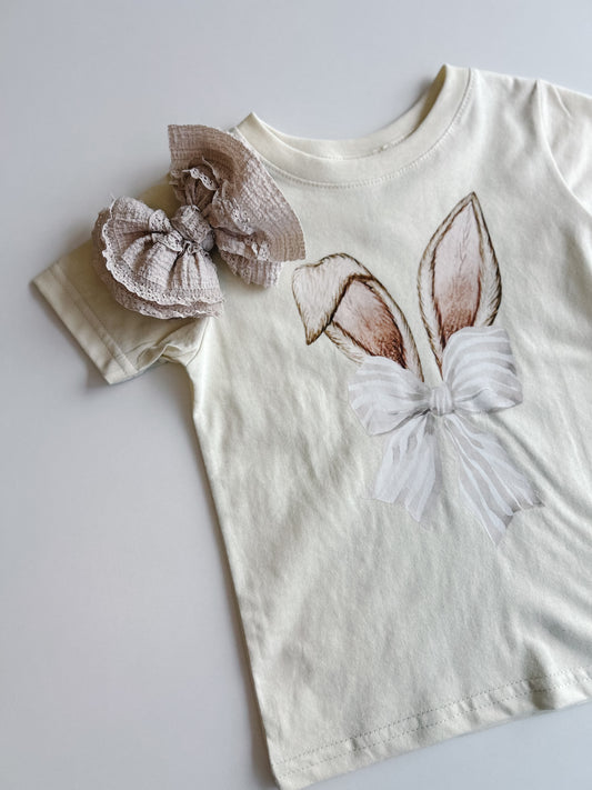 Blush Bunny Bow Tee