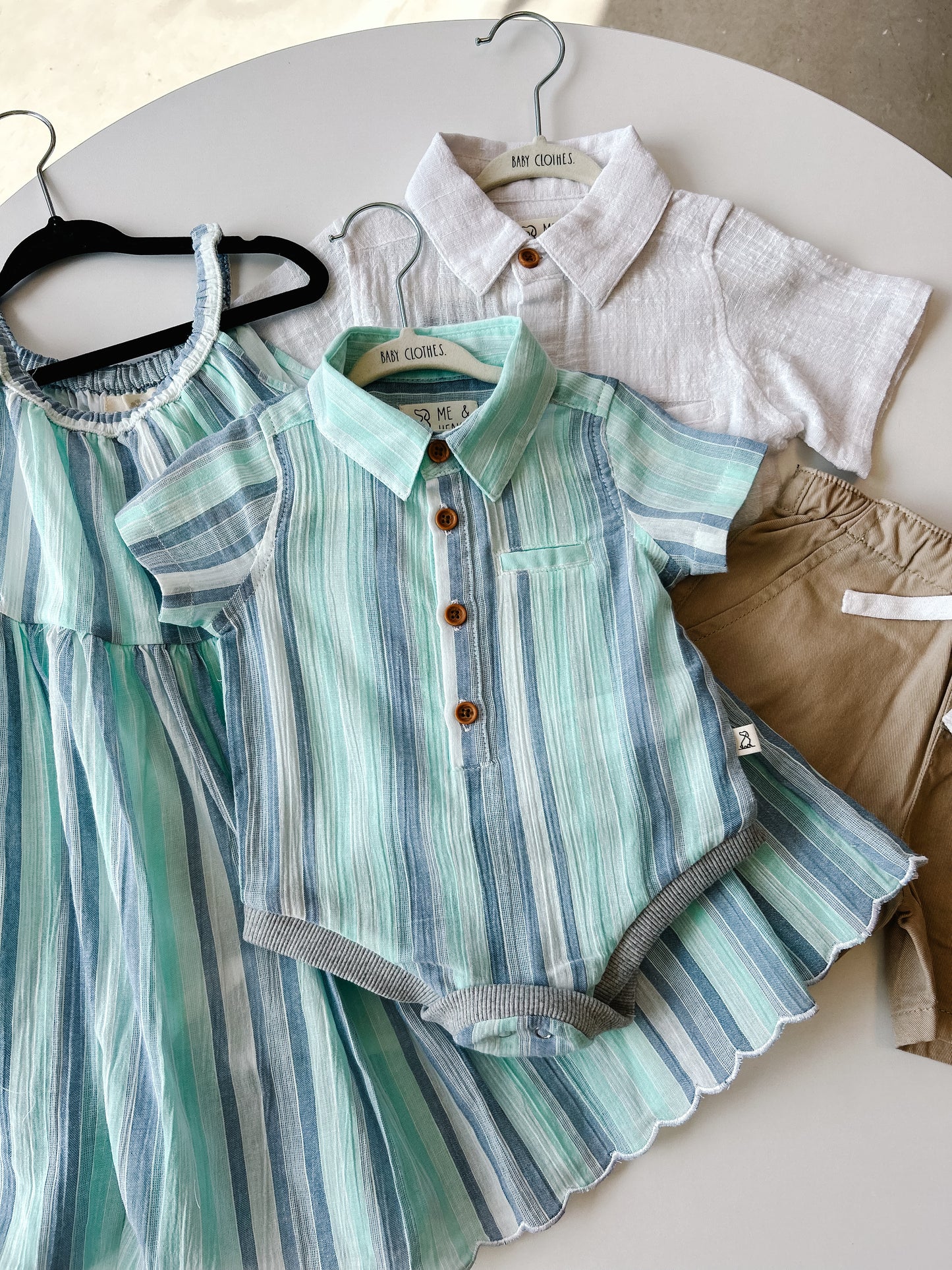 Woven Striped Swing Dress