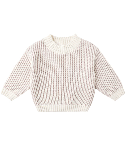 Relaxed Knit Sweater - Lilac