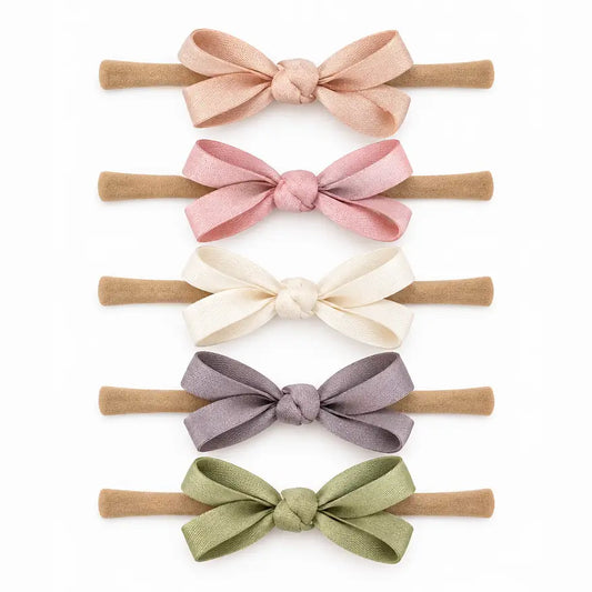 5 Pack Petite Nylon Bows