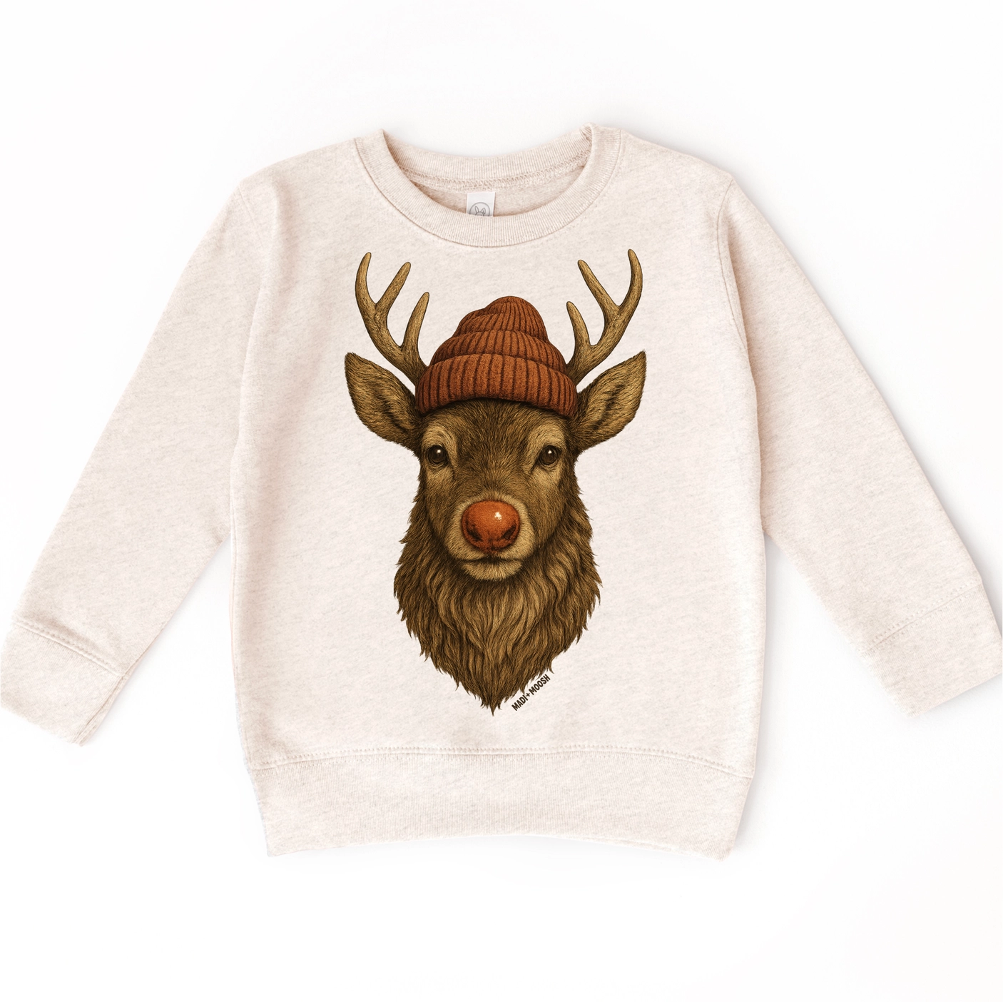 Deer in Beanie Crewneck