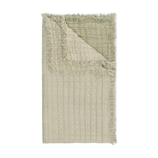 Multi-Layer Sage Green Muslin Blanket