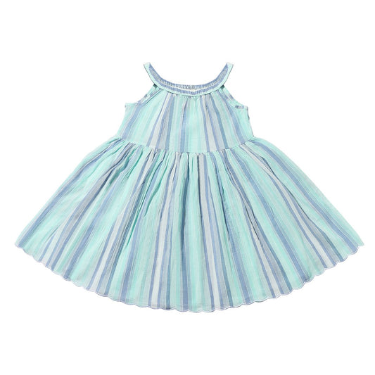 Woven Striped Swing Dress