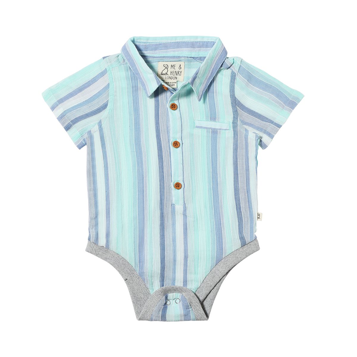 Woven Striped Onesie