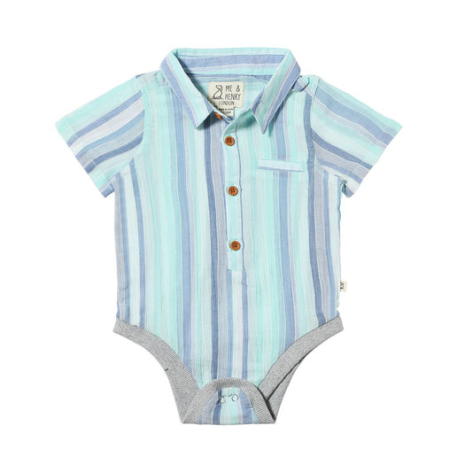 Woven Striped Onesie