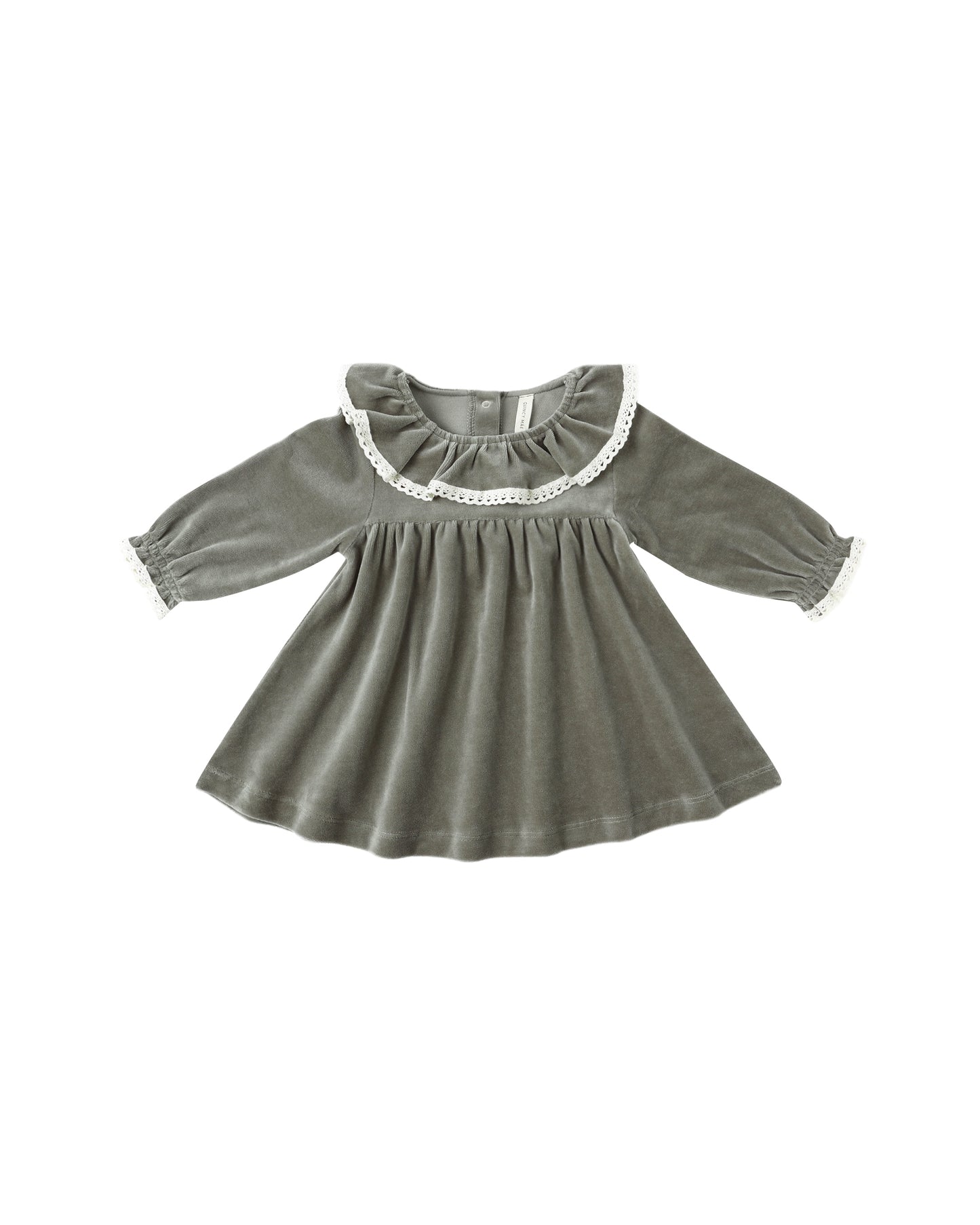 Forest Green Velour Baby Dress