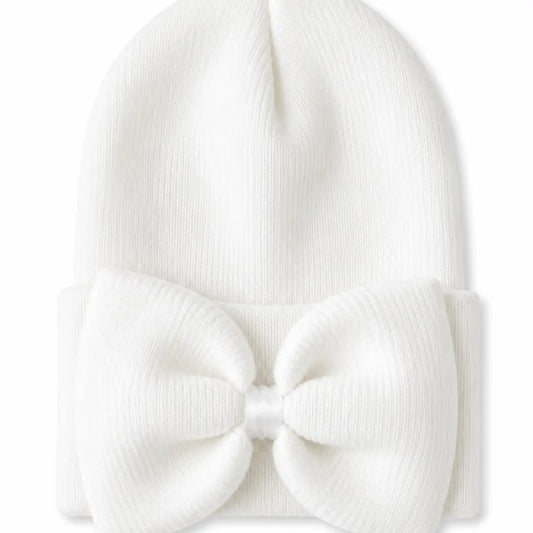 Baby's First Hat - Warm White Bow