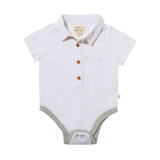 Woven Onesie in White