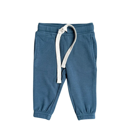 Blue Bamboo Cotton Joggers