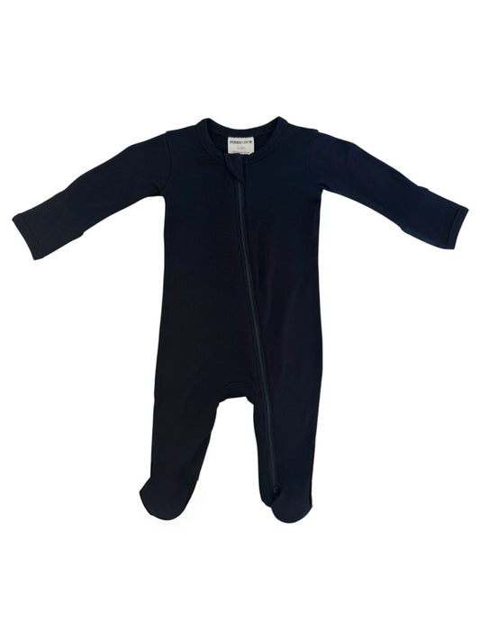 2 Way Zip Footie - Black