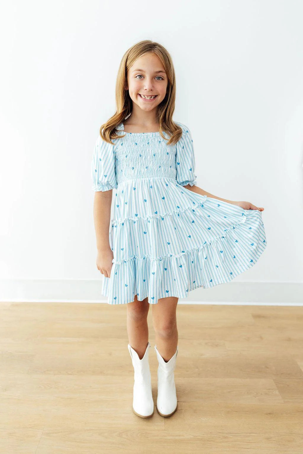 Blueberry Kisses Smocked Dress