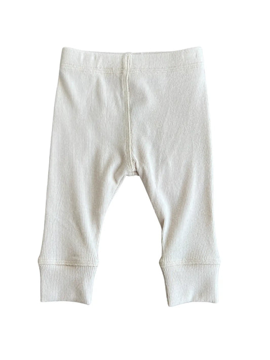 Ribbed Leggings in Cream