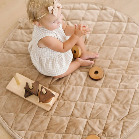 Minky Play Mat in Hazelnut