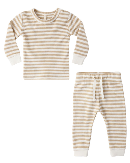 Waffle Butterscotch Stripe Set