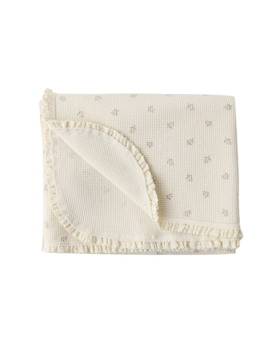 Waffle Baby Blanket Mauve Ditsy