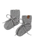 Knit Booties - Slate
