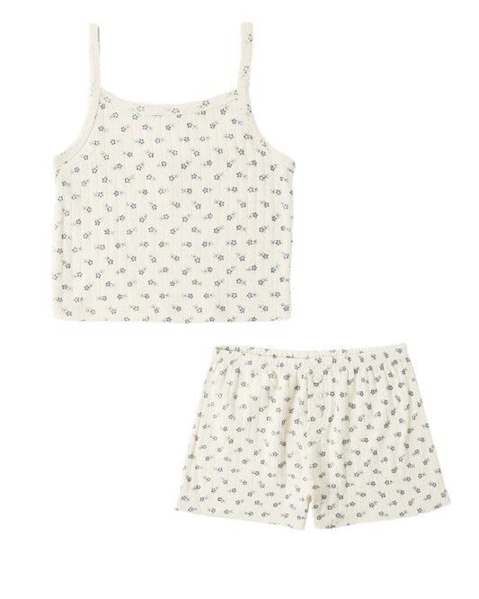 Pointelle Floral Lounge Set