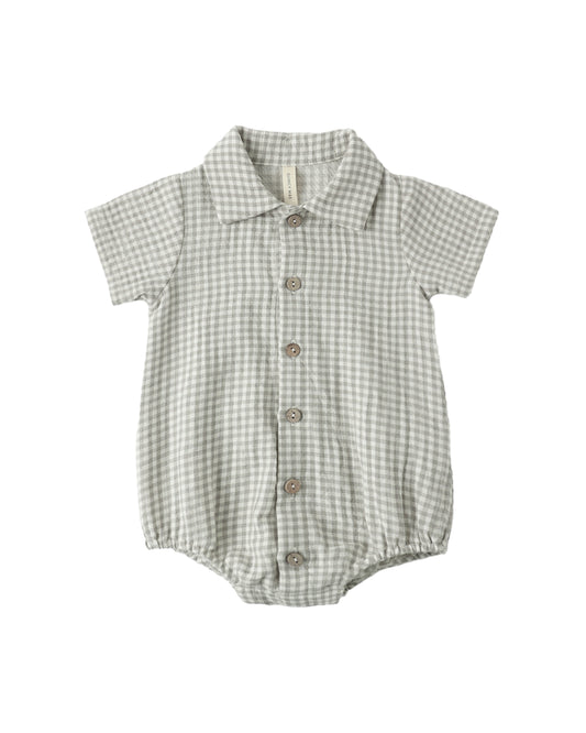 Matteo Romper Sage Gingham