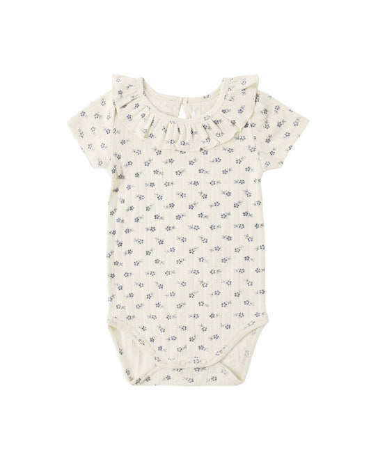 Ruffle Collar Blue Ditsy Onesie