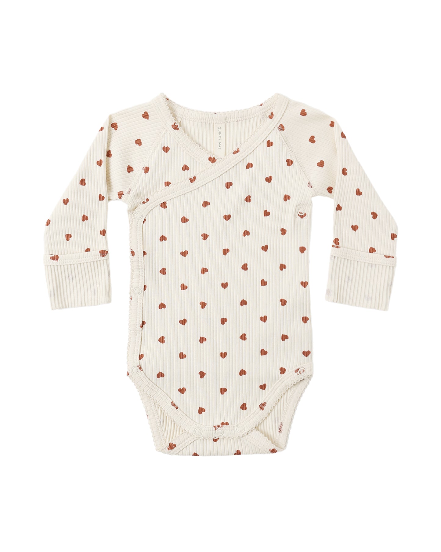 Red Hearts Side Snap Bodysuit