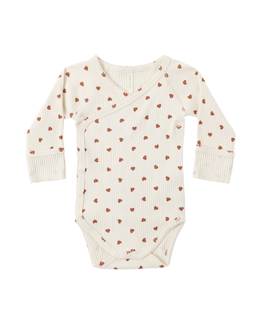 Red Hearts Side Snap Bodysuit